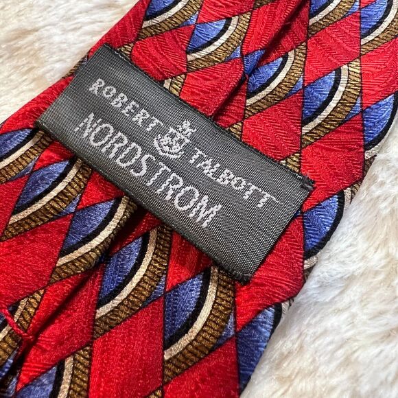 ROBERT TALBOTT - NORDSTROM Hand Sewn Imported Silk Tie Men's -Made in USA - 50x3 - Picture 2 of 8